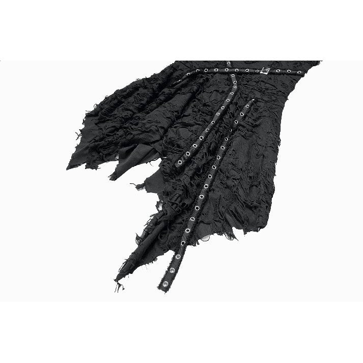 Dark in Love Shredded Harness Asymmetric Dress