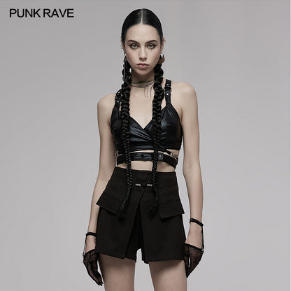 PUNK RAVE – Nyx Elastic Cross Strap Crop Top