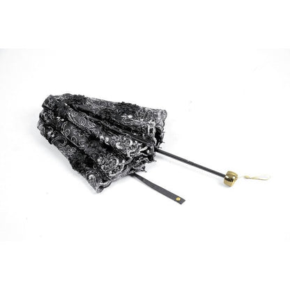 Dark in Love Belladonna Embroidered Folding Parasol