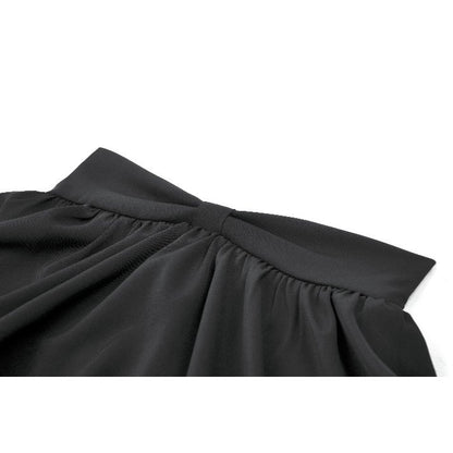 Dark in Love Lolita-Inspired Ruffled Mini Skirt in Black