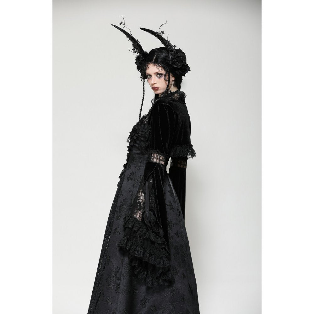 Dark in Love Lavinia Elegant Shrug in Velvet and Lace - Kate's Clothing