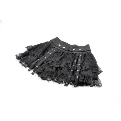 Dark in Love Astrid Lace Buckle Skirt