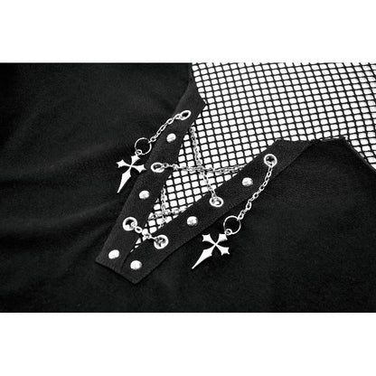 Dark in Love Dark Punk Mesh Chain Top