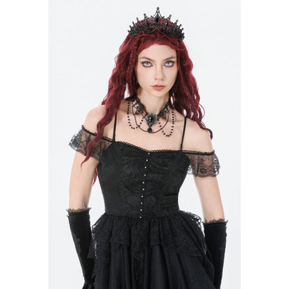 Dark In Love Adelina Vintage Lace Layered Choker