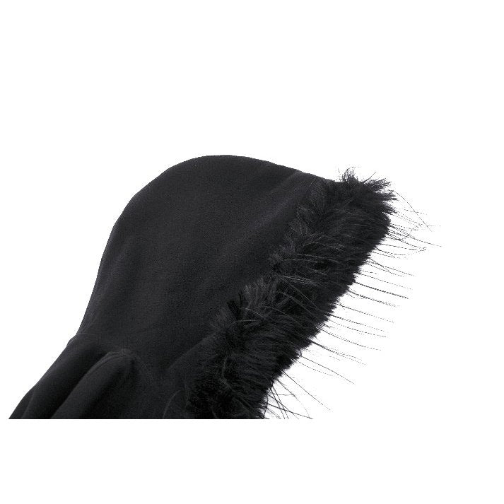 Dark in Love Francine Cloak with Faux Fur Trim and Oversized Hood - Kate's Clothing