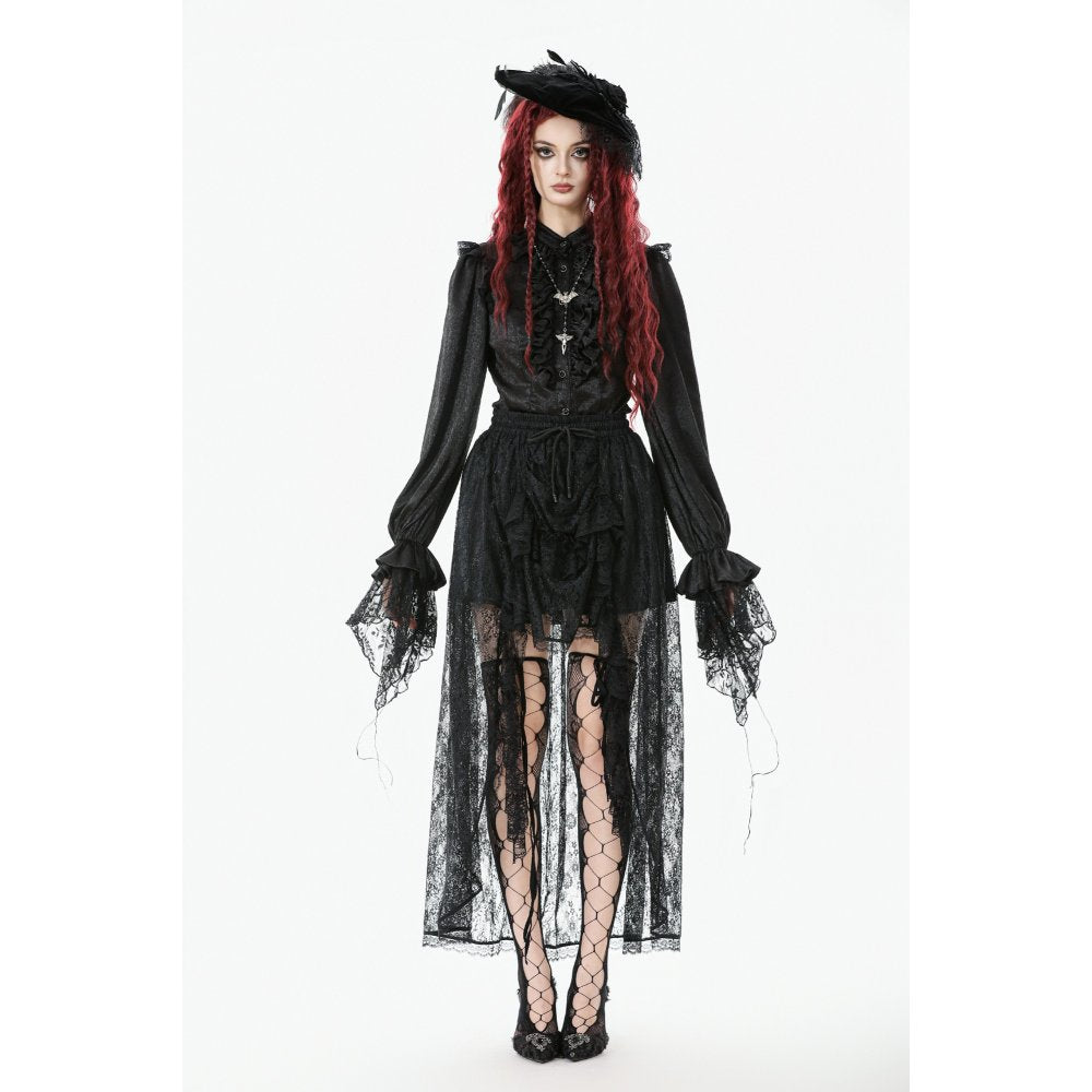 Dark in Love Sabina High-Low Sheer Lace Skirt