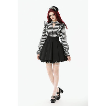 Gothic Lolita Dress with Crescent Moon Brooch