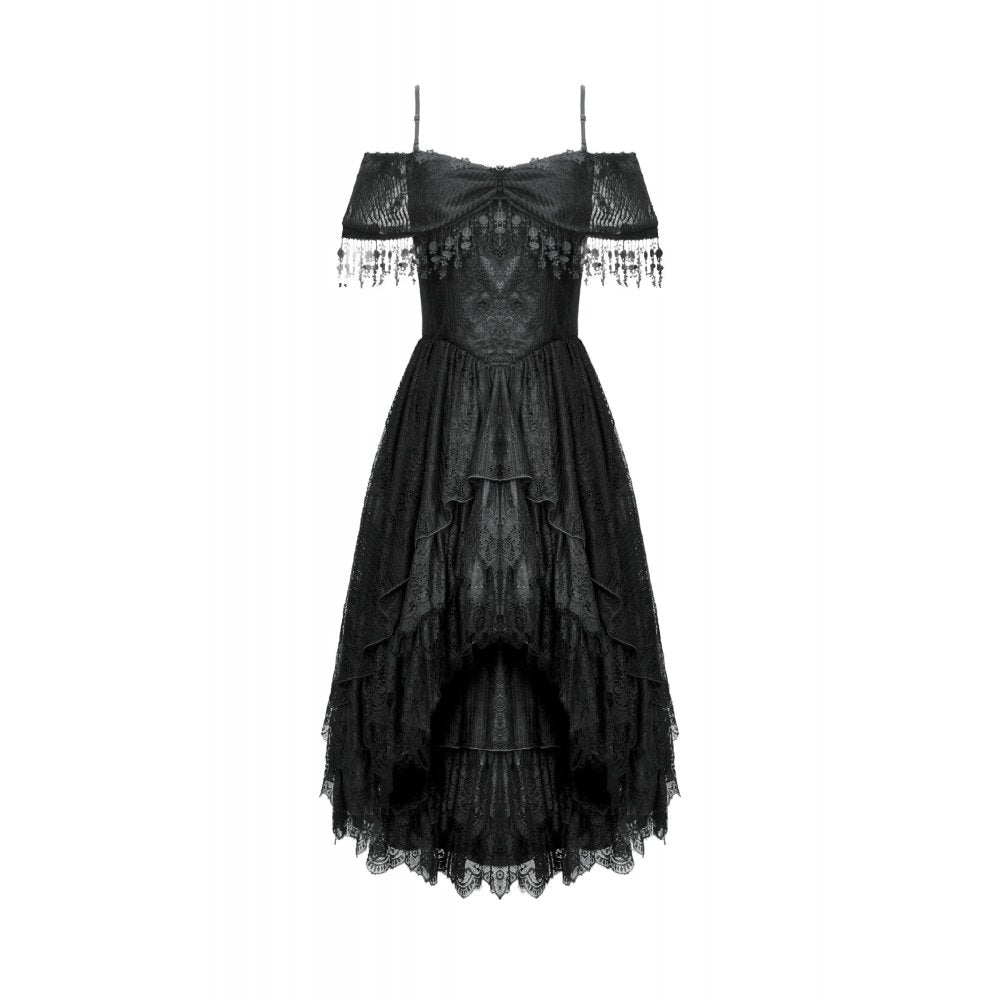 Dark in Love Soraya Gothic Lace High-Low Dress