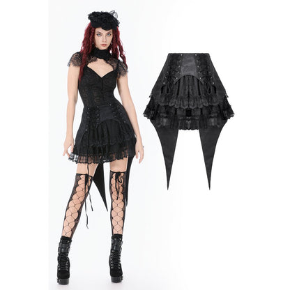 Dark in Love Thornspell Gothic Layered Lace Overskirt
