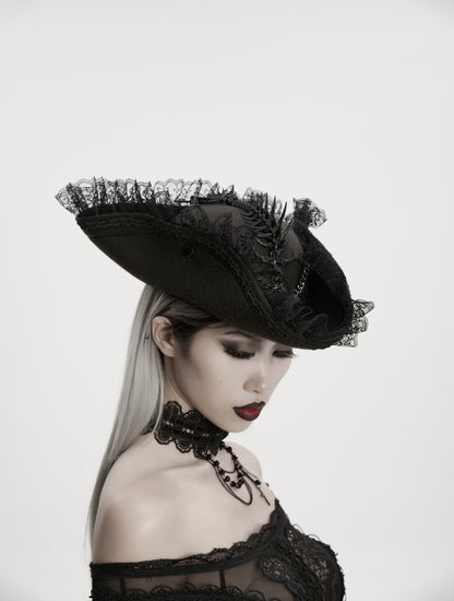 Punk Rave Goth Imprisoned Beast Bone Pirate Hat