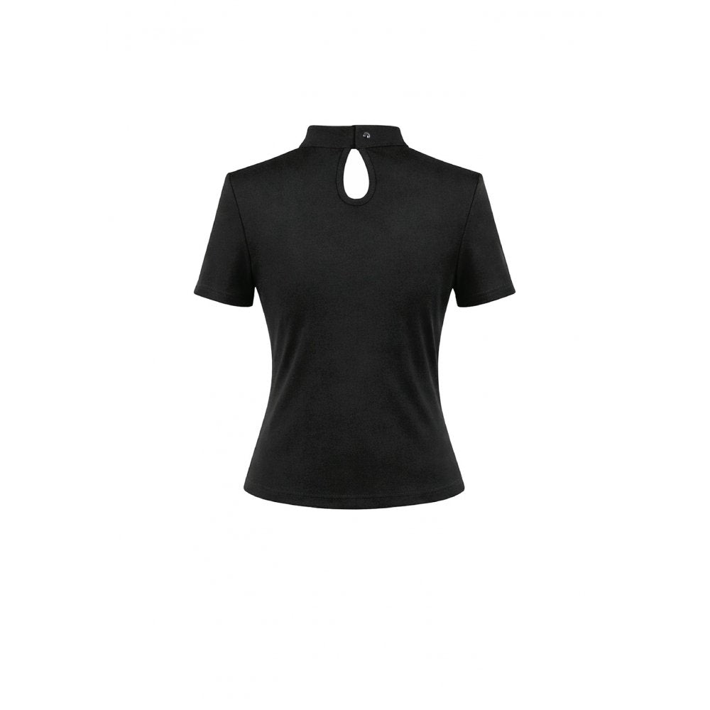 Dark in Love Spiderweb Mesh Short Sleeve Top