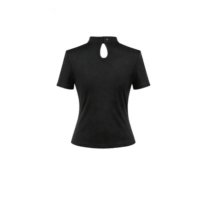 Dark in Love Spiderweb Mesh Short Sleeve Top