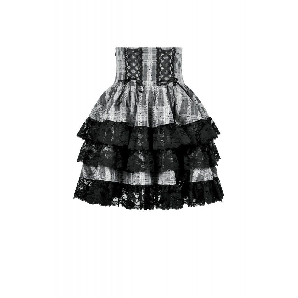 Dark in Love Hexa Layered Tartan Skirt