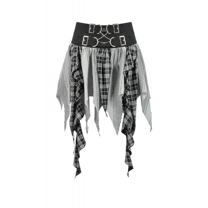 Dark in Love Morrigan Punk Patchwork Skirt