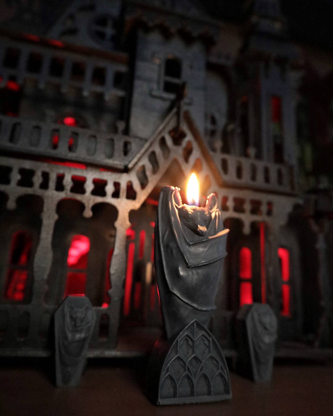 Mayhem Made Lucius Gothic Bat Candle