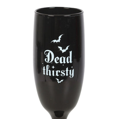Gothic Gifts Set of 2 Dead Thirsty Champagne Flutes