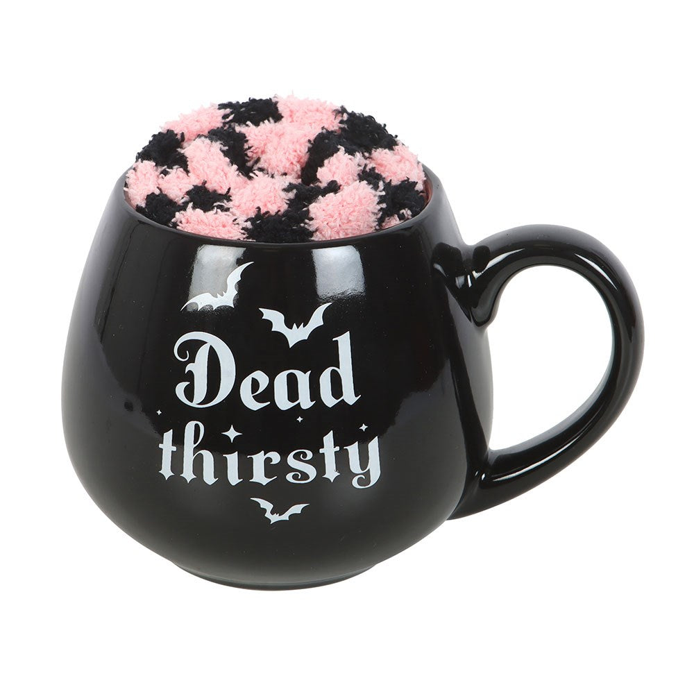 Gothic Gifts Dead Thirsty Mug and Socks Set