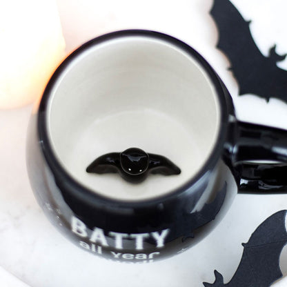 Gothic Gifts Batty All Year Round Rounded Peekaboo Mug