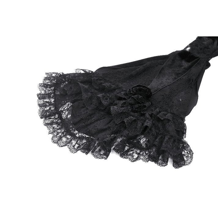 Dark in Love Lavinia Elegant Shrug in Velvet and Lace - Kate's Clothing