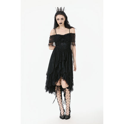 Dark in Love Soraya Gothic Lace High-Low Dress