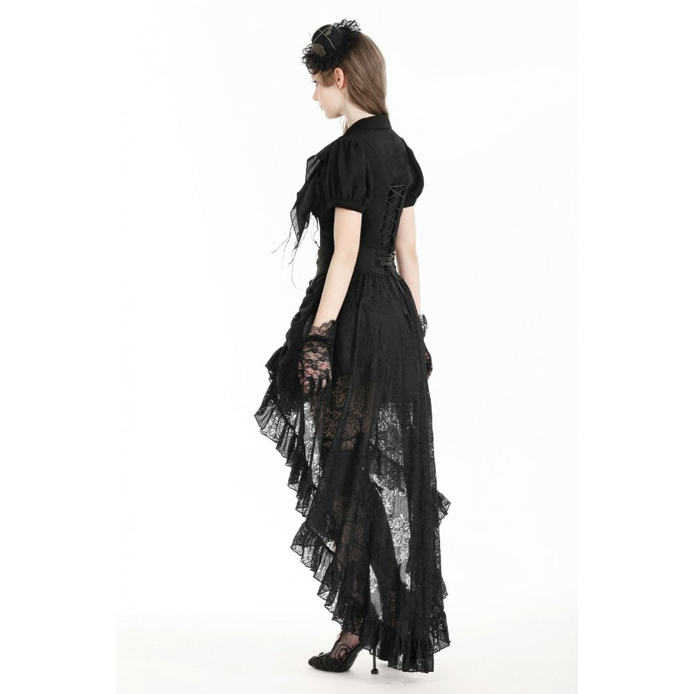 Dark in Love Halia Gothic Hi-lo Skirt - Kate's Clothing