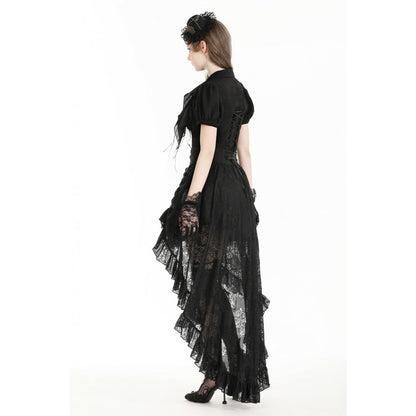 Dark in Love Halia Gothic Hi-lo Skirt - Kate's Clothing