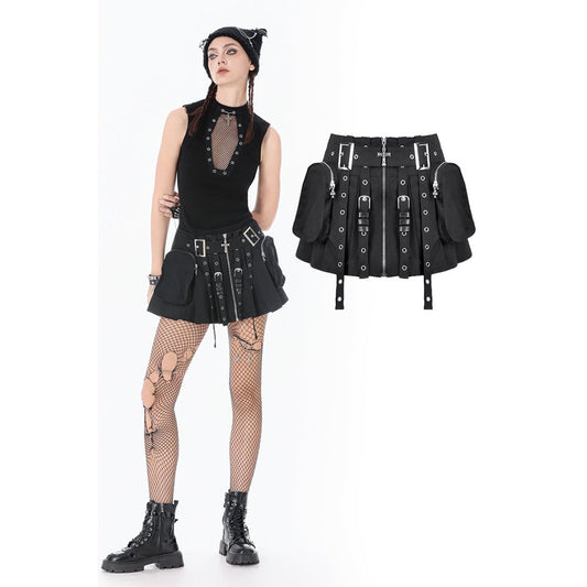 Dark in Love Metal Tactical Punk Skirt