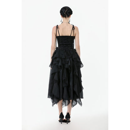 Dark in Love Selene Ruffled Floral Jacquard Corset Top