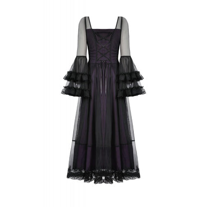 Dark in Love Lilith Bell Sleeve Gothic Maxi Dress