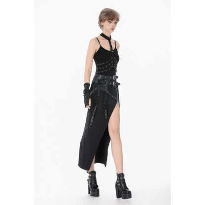 Dark In Love Punk Rib Cage Grommet Waist Cincher