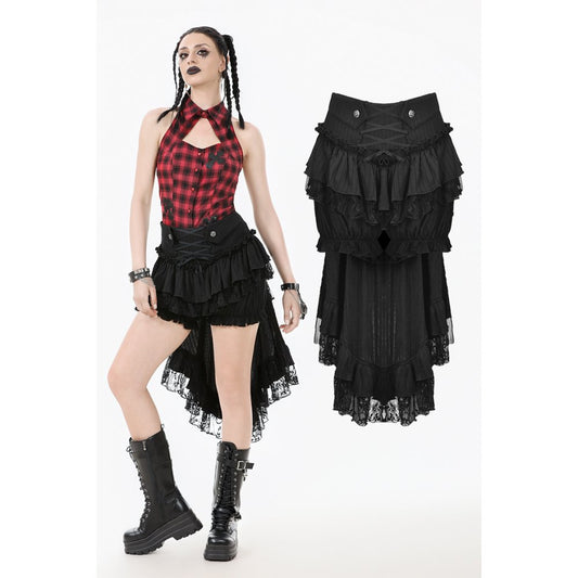 Dark in Love Cordelia Gothic High-Low Layered Skirt