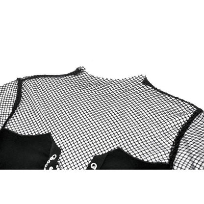 Dark in Love Dark Punk Mesh Chain Top
