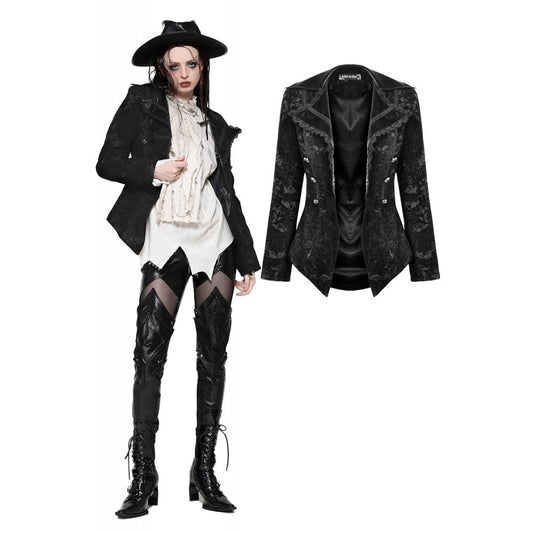 Dark in Love Arwen Black Brocade Jacket - Kate's Clothing