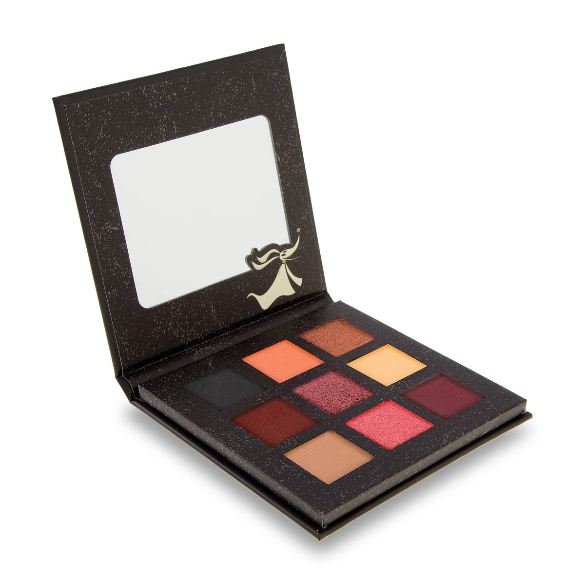 Open Sally eyeshadow palette compact with a mirror in the lid