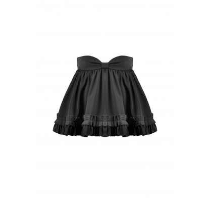 Dark in Love Lolita-Inspired Ruffled Mini Skirt in Black