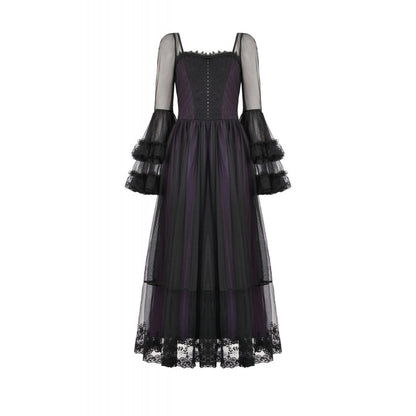 Dark in Love Lilith Bell Sleeve Gothic Maxi Dress