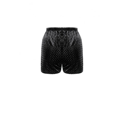 Dark in Love Velvet Floral Lace Trim Shorts
