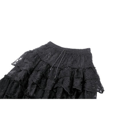 Dark in Love Cressida Gothic Princess Layered Cake Skirt - Kate's Clothing