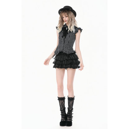 Dark in Love Crow Emblem Swallowtail Blouse