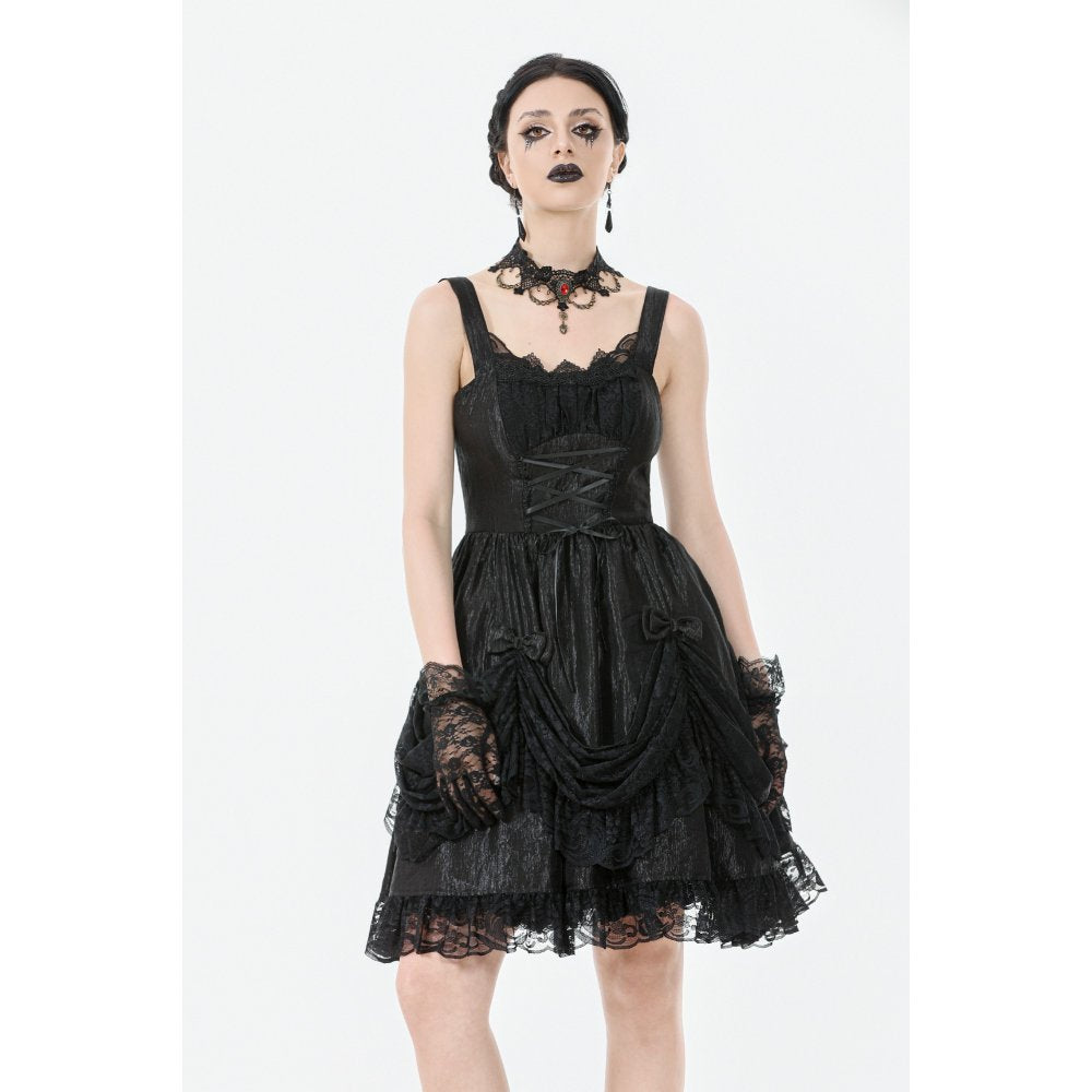 Dark in Love Shadow Lament Ruched Lolita Dress