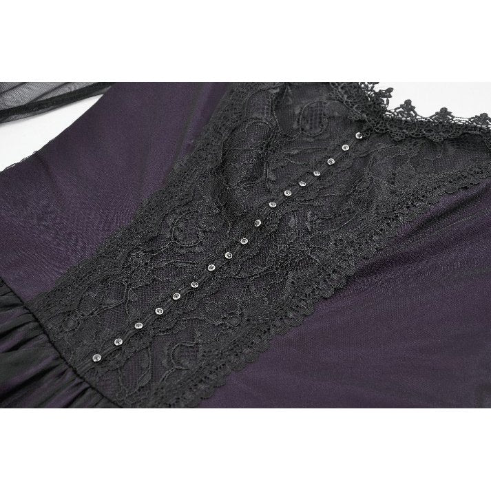 Dark in Love Lilith Bell Sleeve Gothic Maxi Dress