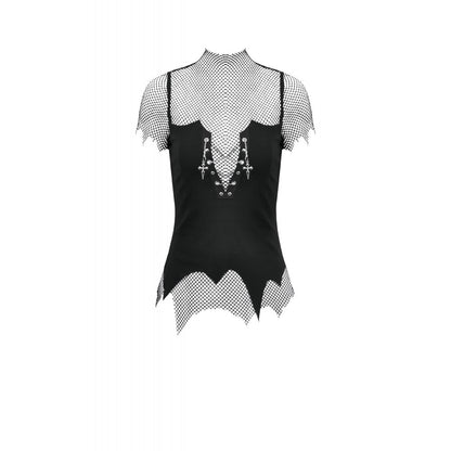 Dark in Love Dark Punk Mesh Chain Top