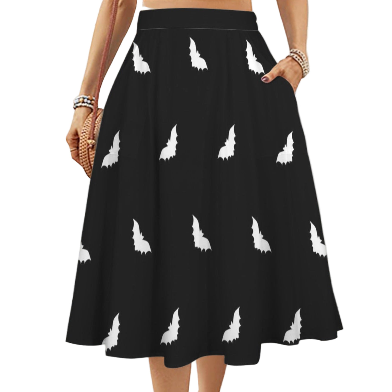 Bats on Repeat Skirt with Pockets