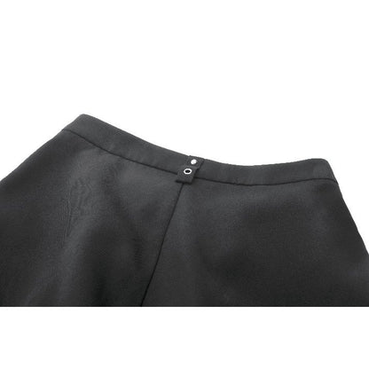 Dark in Love Lace-Up Layered Goth Convertible Flare Trousers with Mini Skirt
