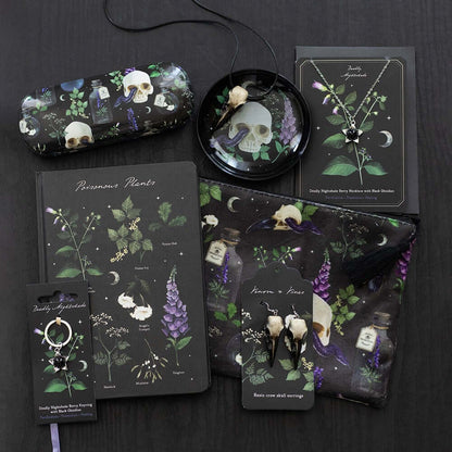 Gothic Gifts Resin Crow Skull Earrings