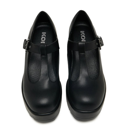 Koi SAI Black Mary Jane Shoes 'Faux Leather Edition'