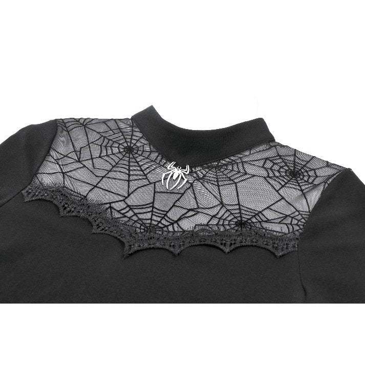 Dark in Love Spiderweb Mesh Short Sleeve Top