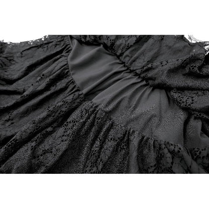 Dark in Love Gaslight Requiem Tiered Lace Skirt