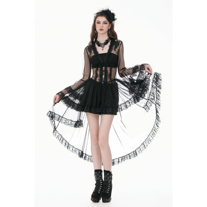 Dark in Love Retro Lace Patchwork Duster