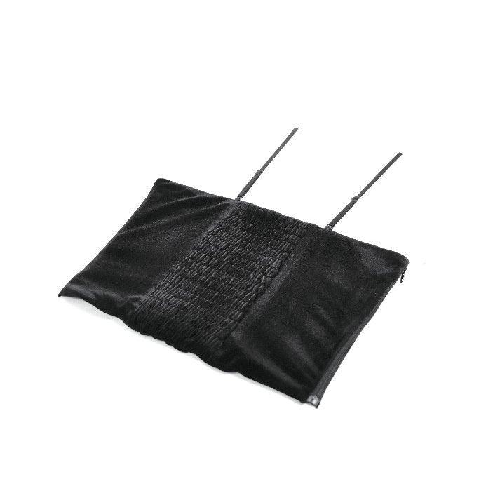 Dark in Love Gothic Black & Red Velvet Lace Corset